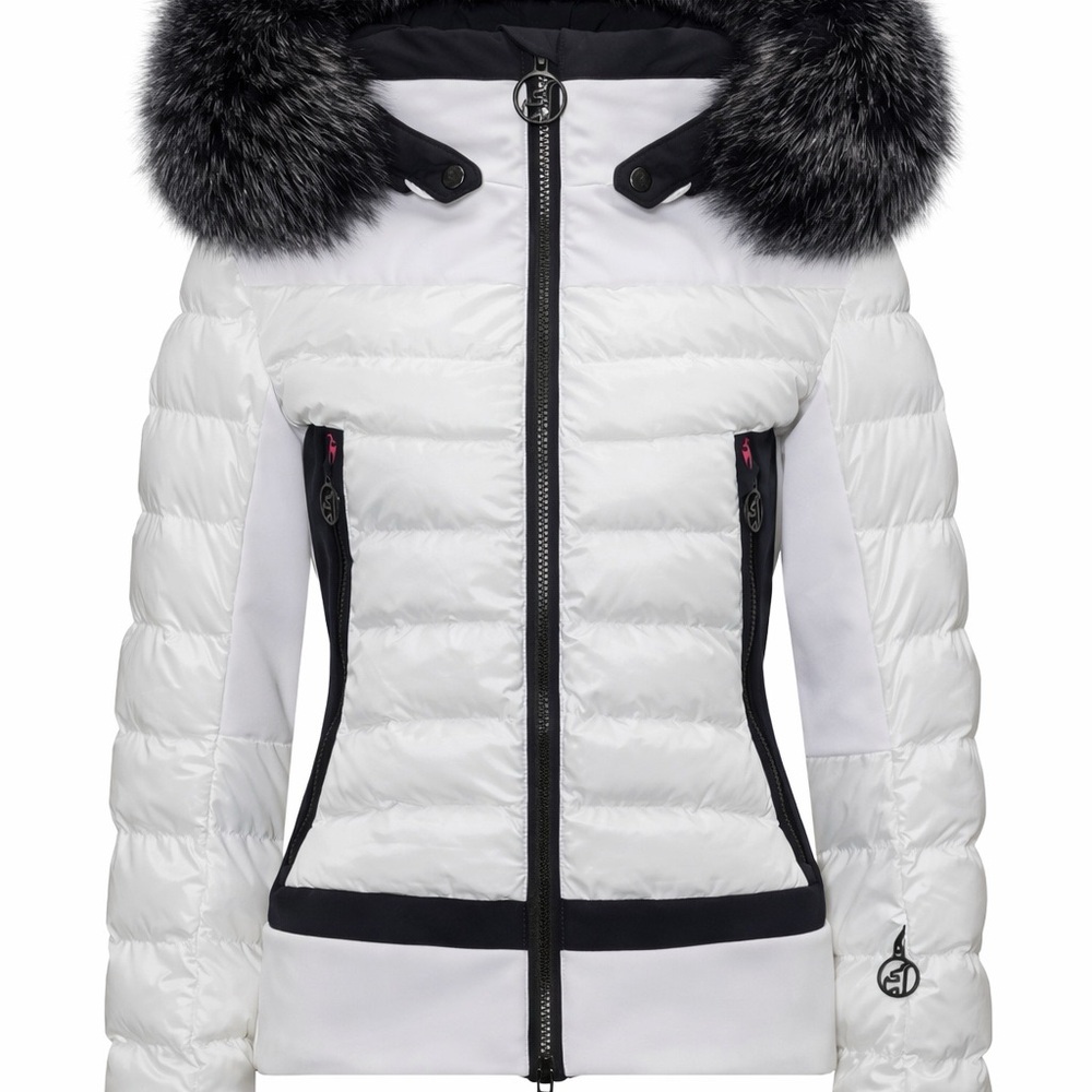 Toni Sailer Caytlyn White Ski Jacket | Real Fox Fur | Worn Once